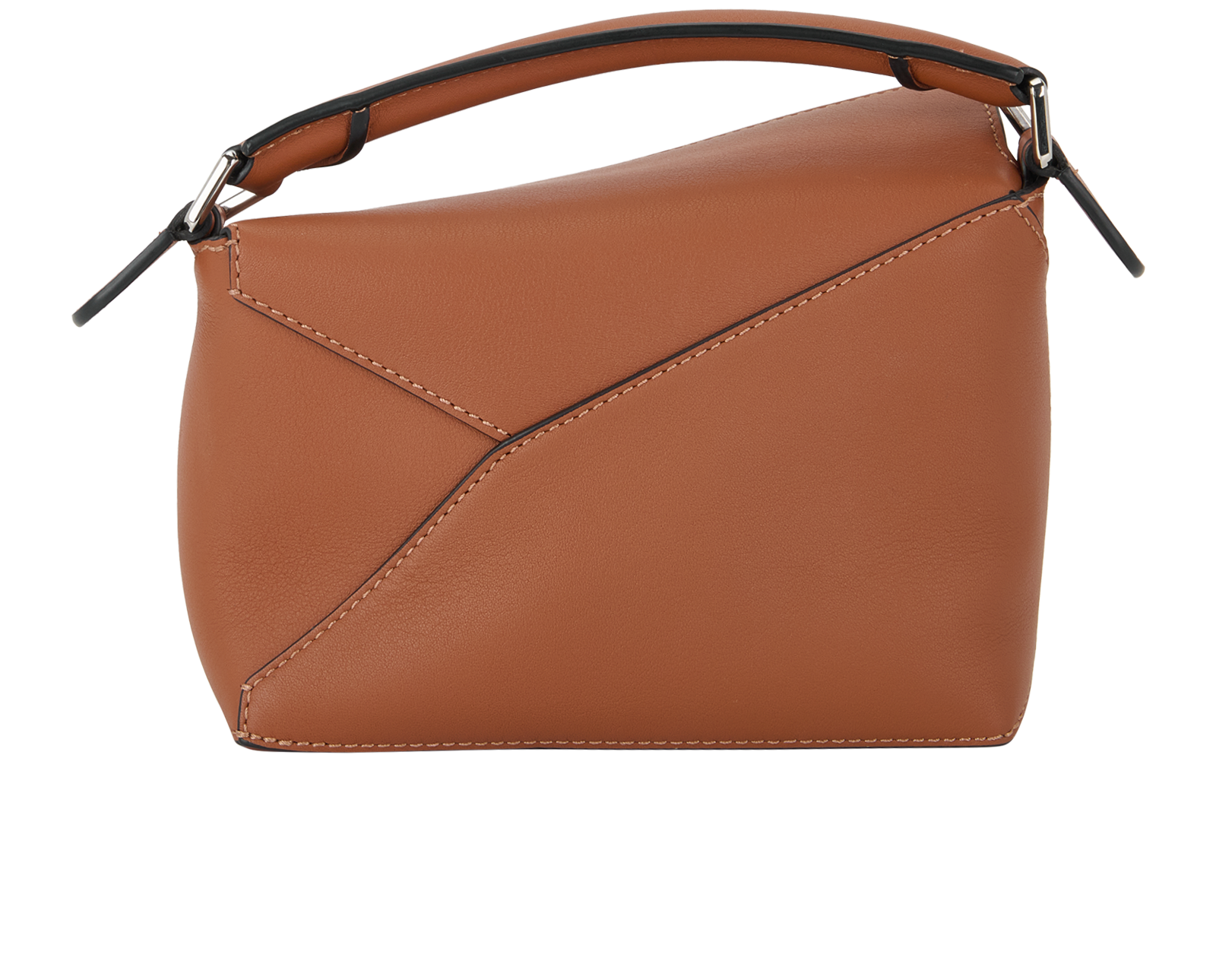 Mini Puzzle Shoulder Bag, &pound;1,300, Handbags, Tan, Leather, Back view